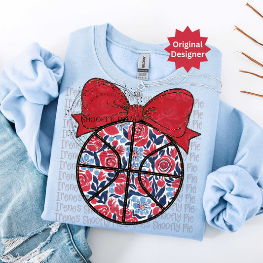 Basketball Red and Blue PNG - Game Day Basketball PNG