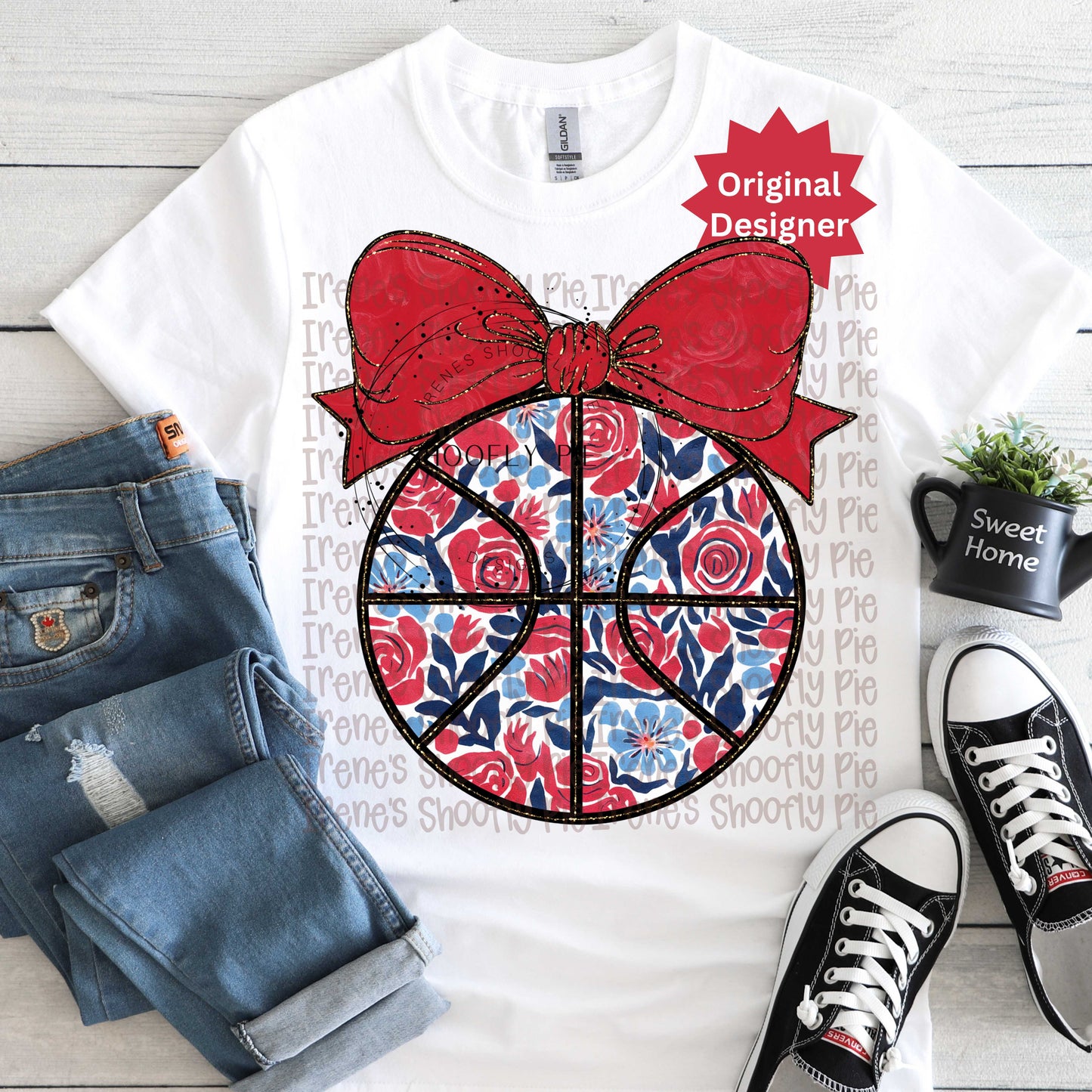 Basketball Red and Blue PNG - Game Day Basketball PNG