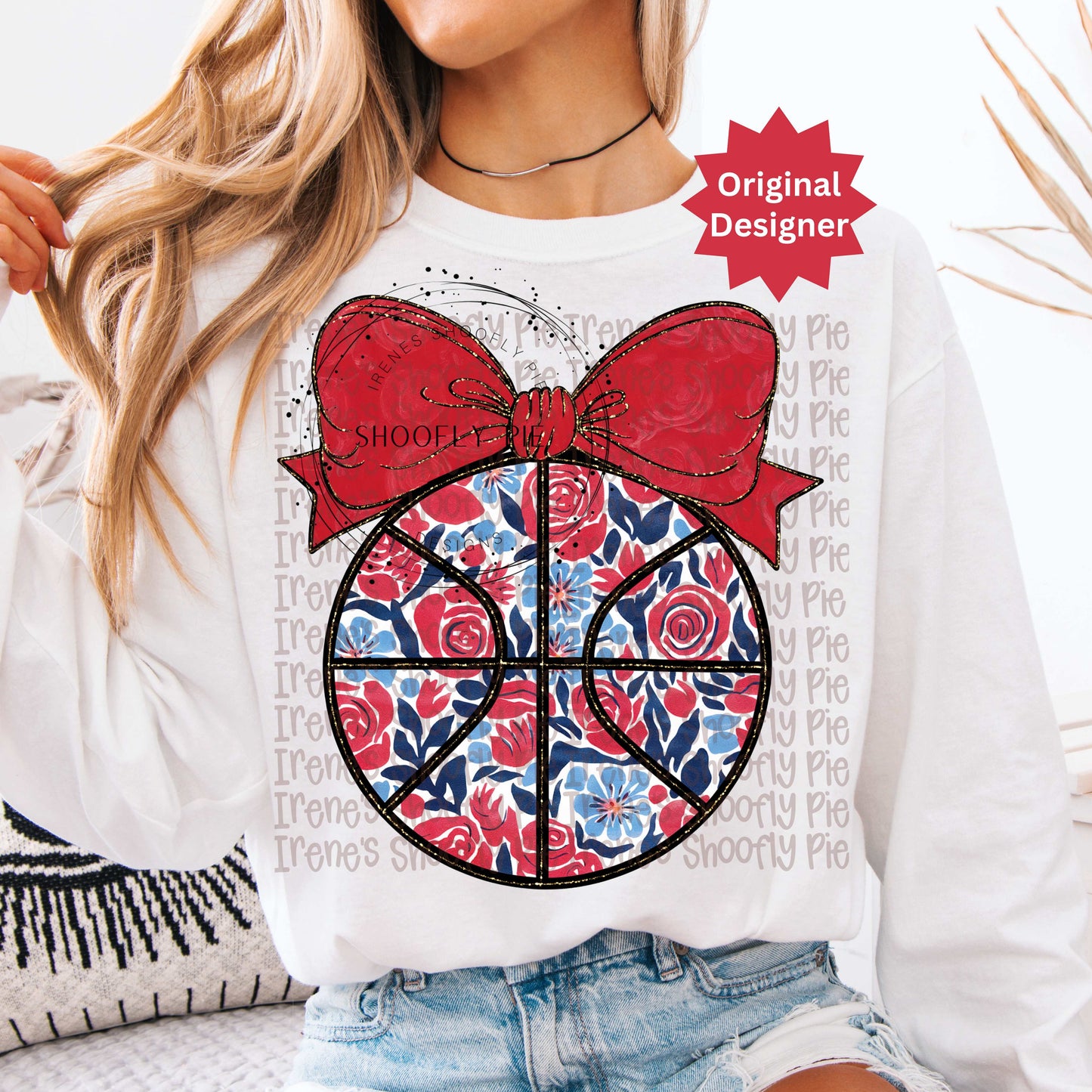 Basketball Red and Blue PNG - Game Day Basketball PNG