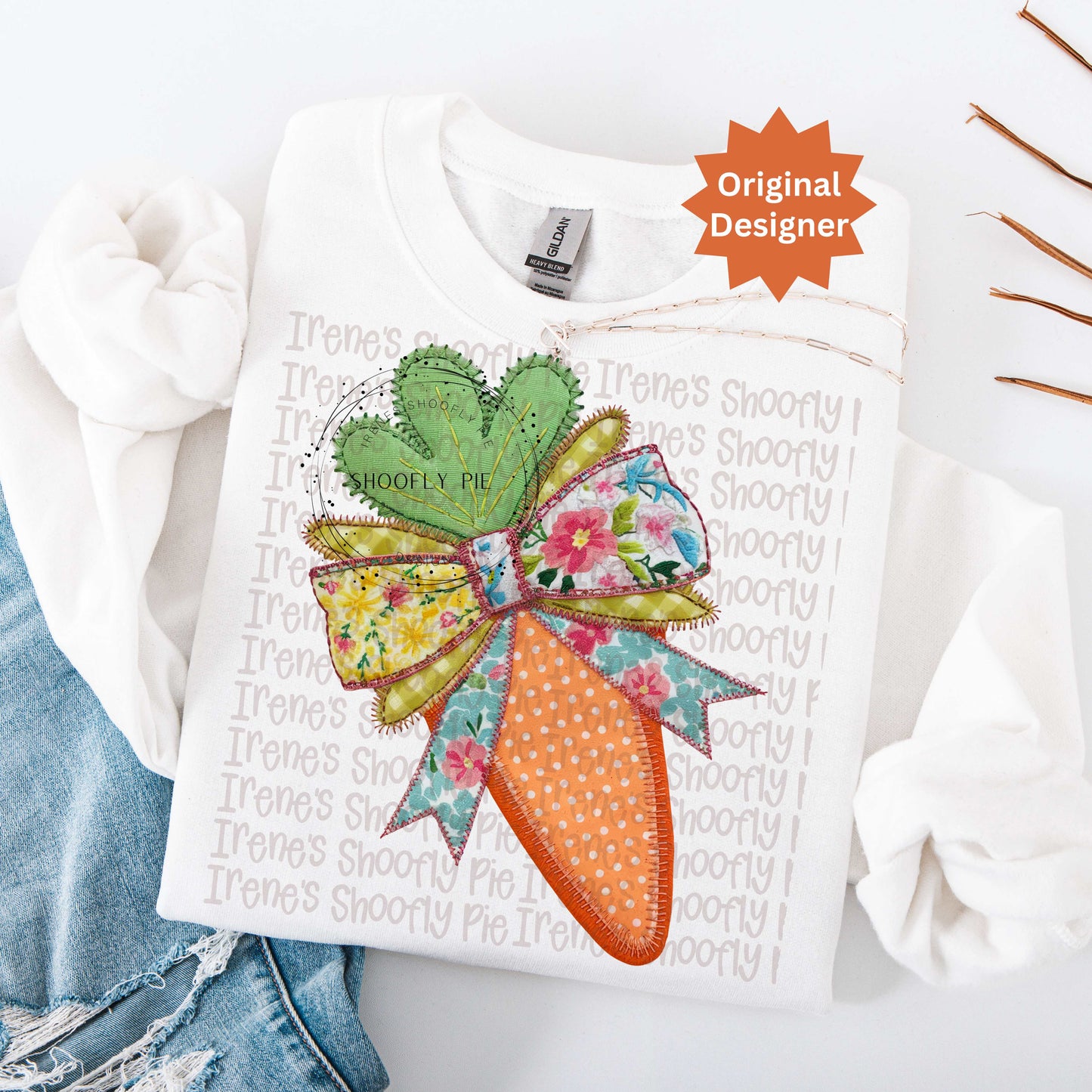 Patchwork Coquette Carrot PNG