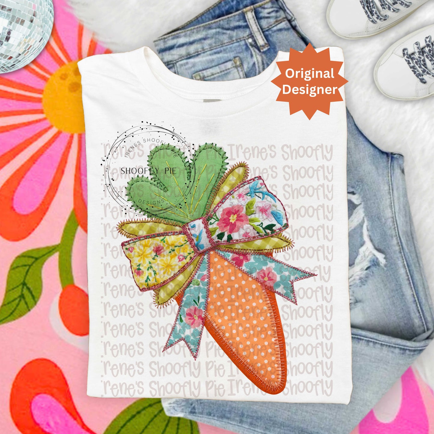 Patchwork Coquette Carrot PNG