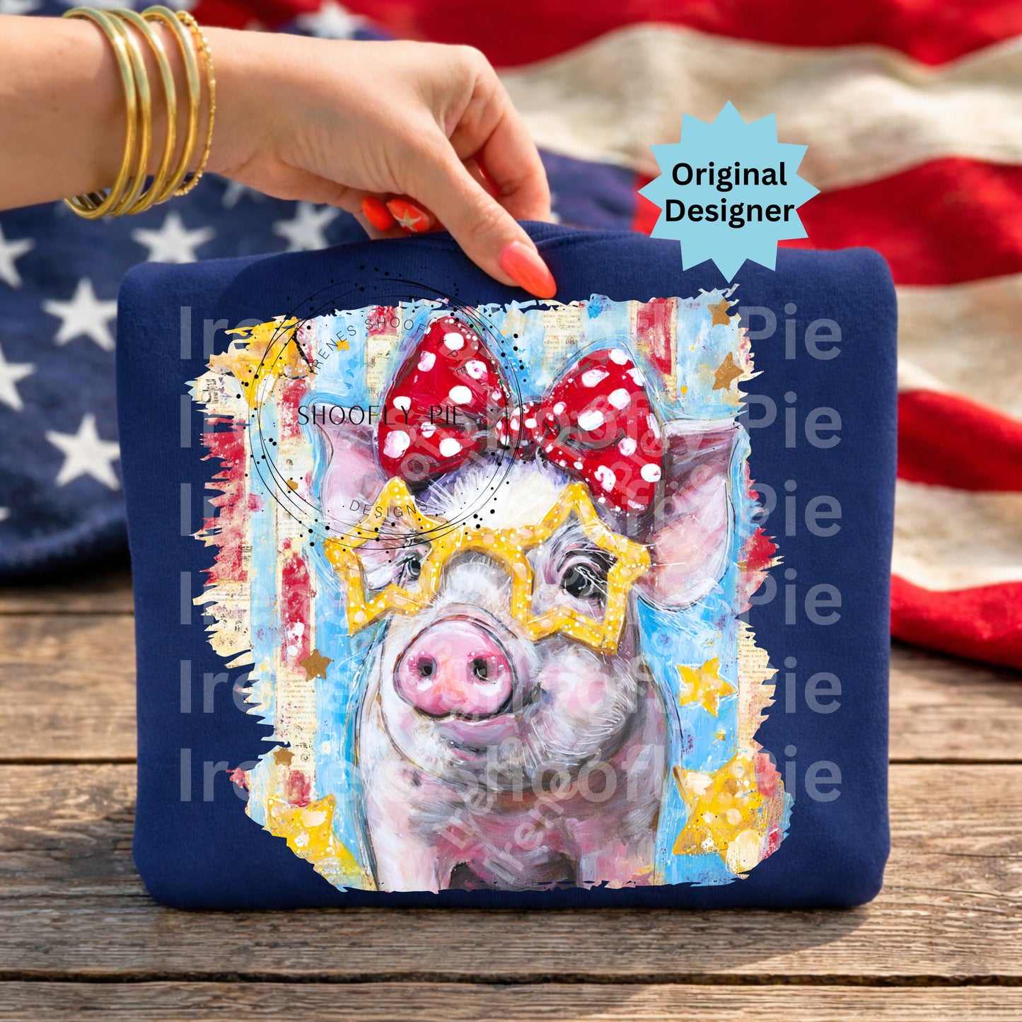 Patriotic Pig PNG