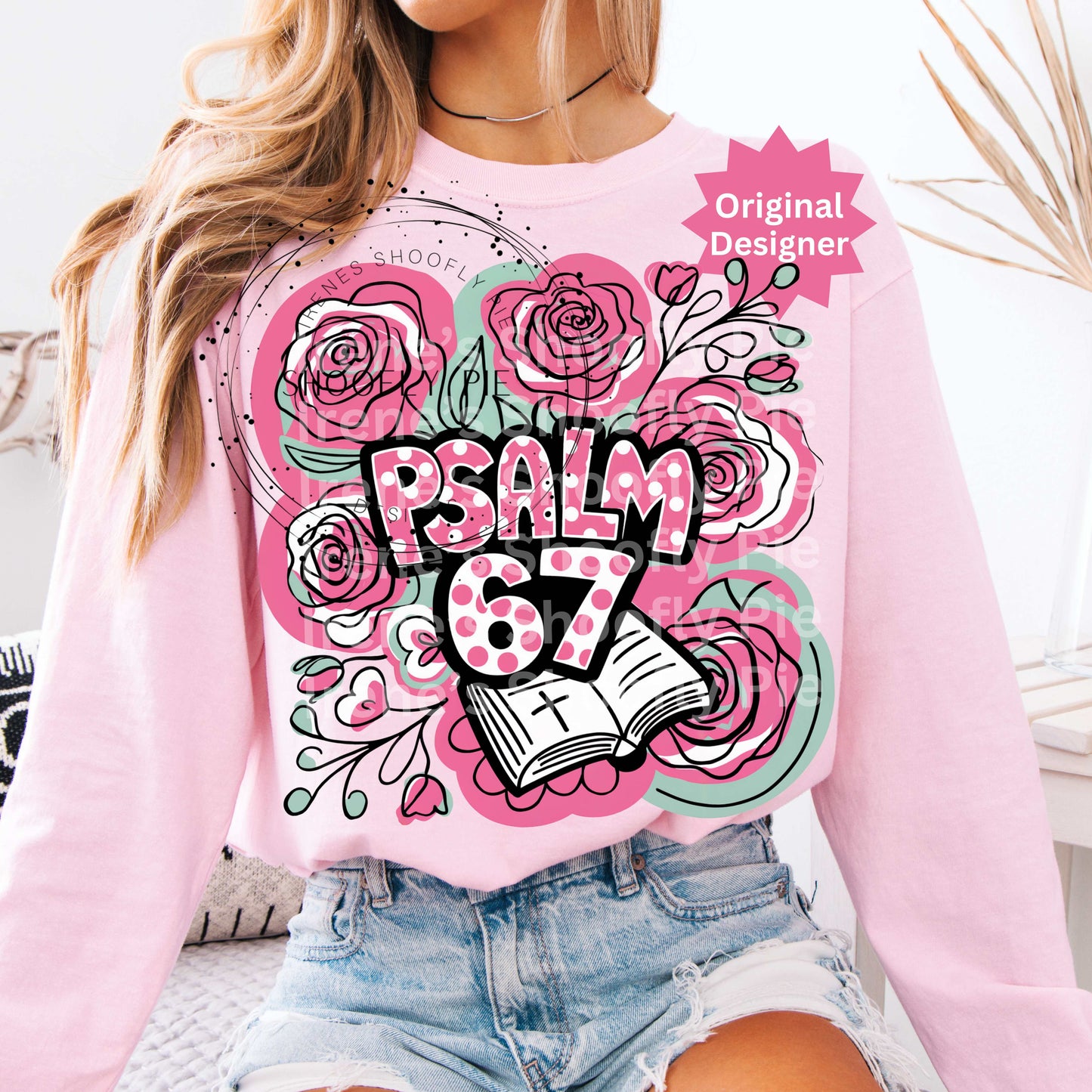 Psalm 67 PNG - Christian Bible Verse T-Shirt Design Png