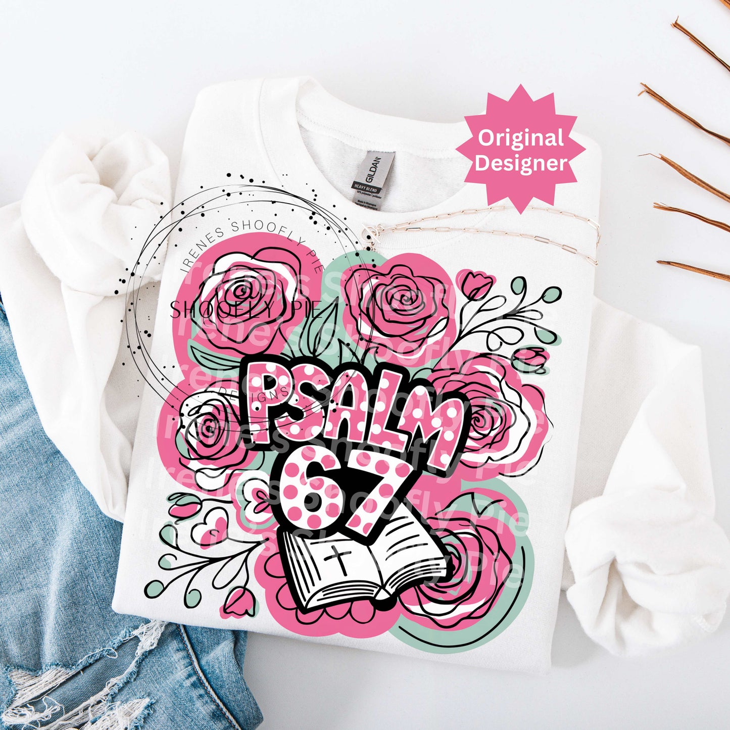 Psalm 67 PNG - Christian Bible Verse T-Shirt Design Png