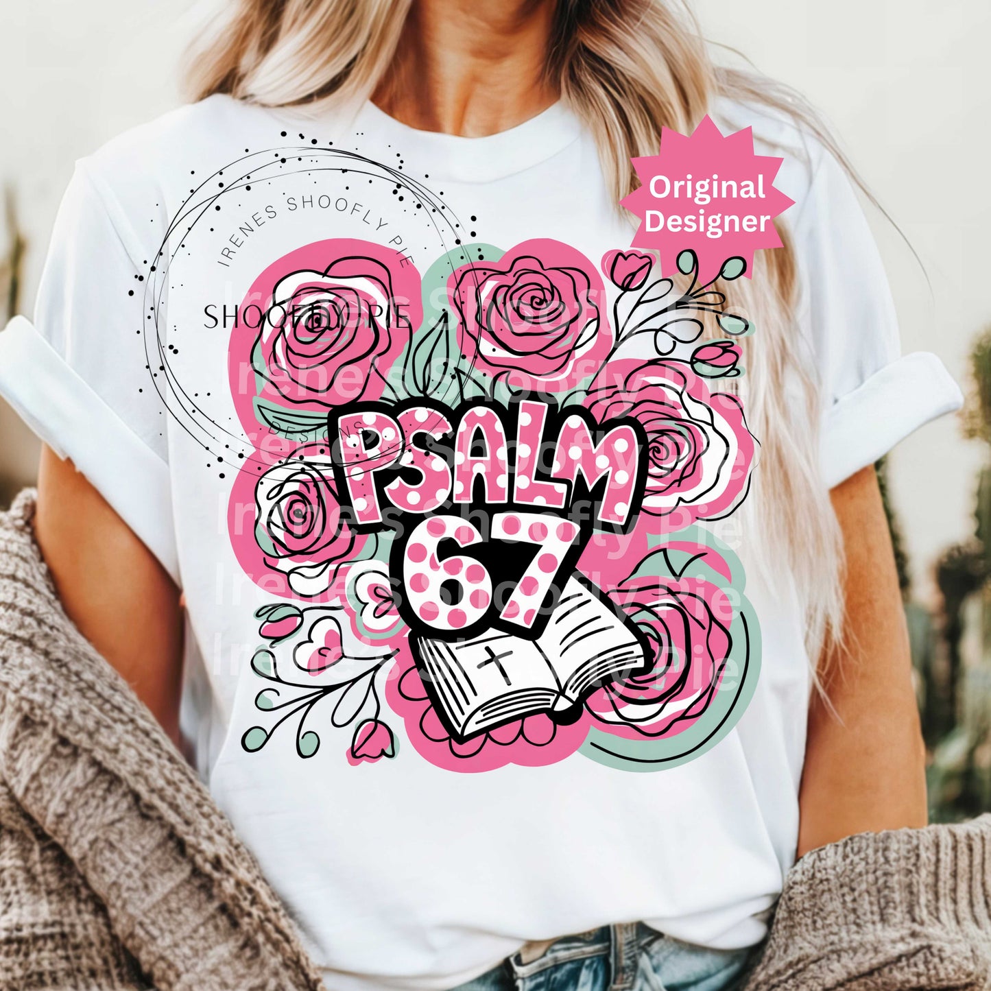 Psalm 67 PNG - Christian Bible Verse T-Shirt Design Png