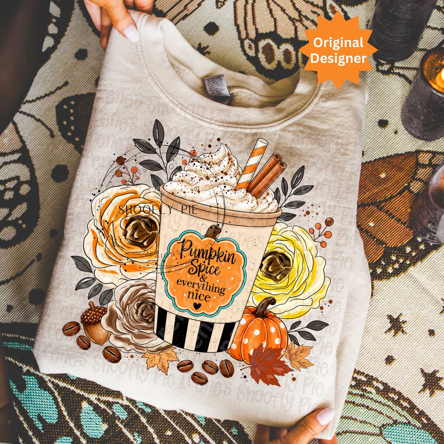 Fall Pumpkin Spice and Everything Nice Coffee PNG