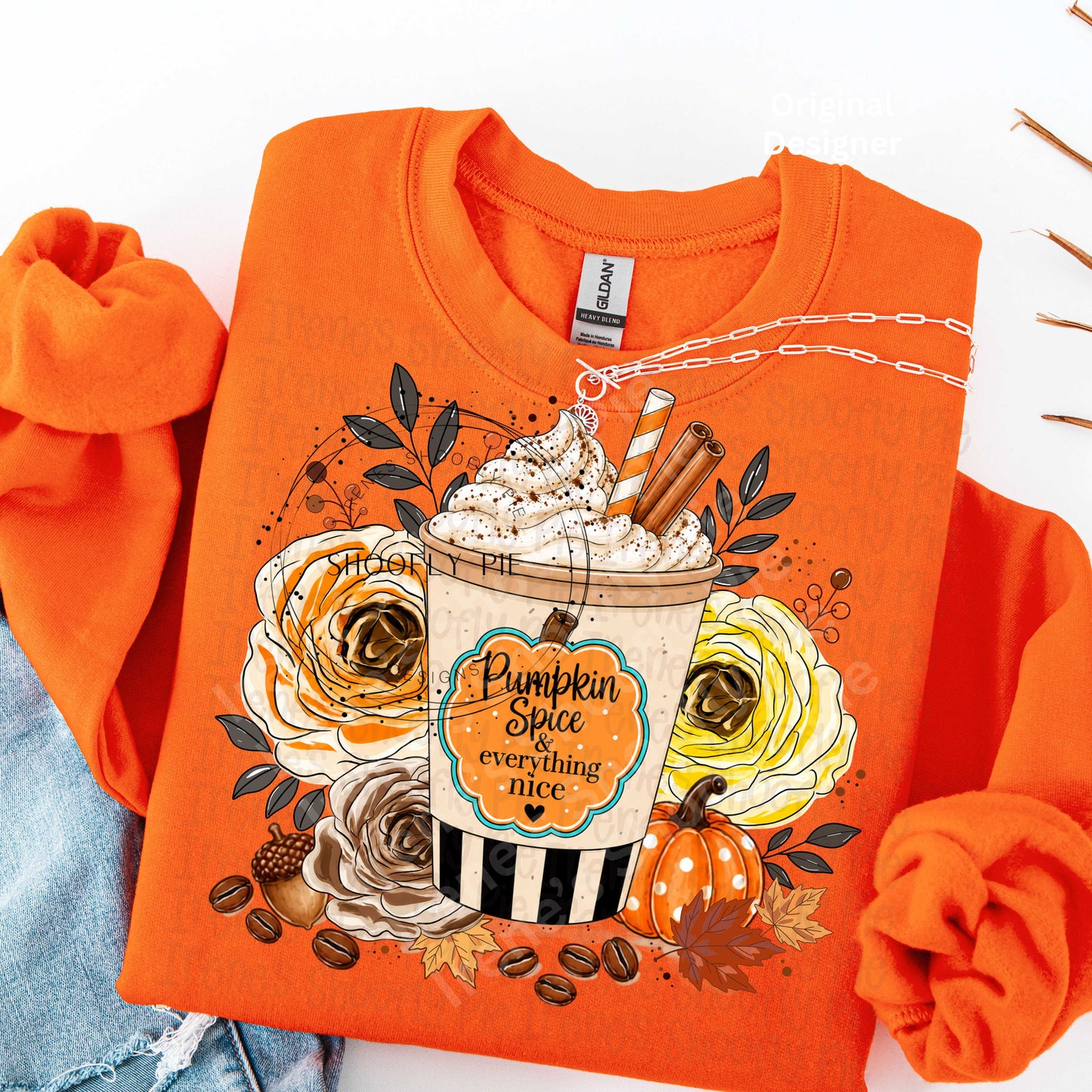 Fall Pumpkin Spice and Everything Nice Coffee PNG