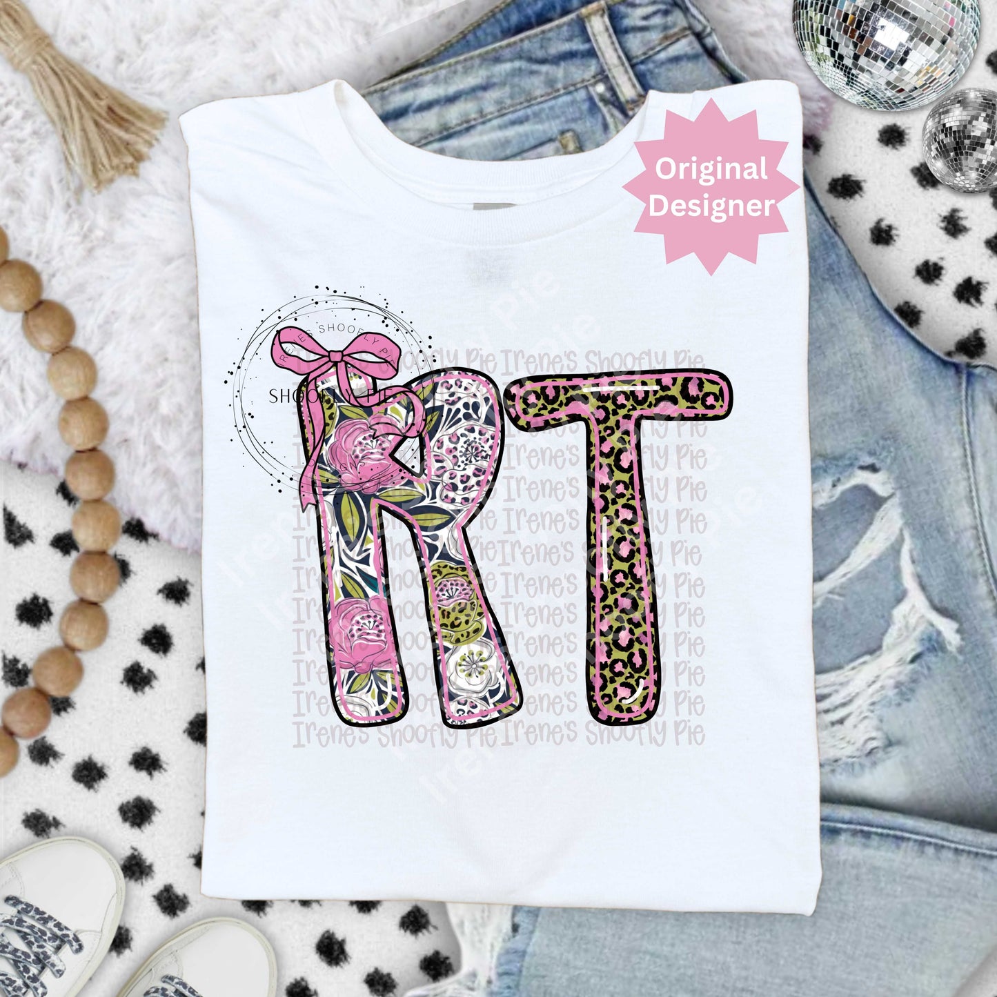 Retro Floral Respiratory Therapist PNG Design