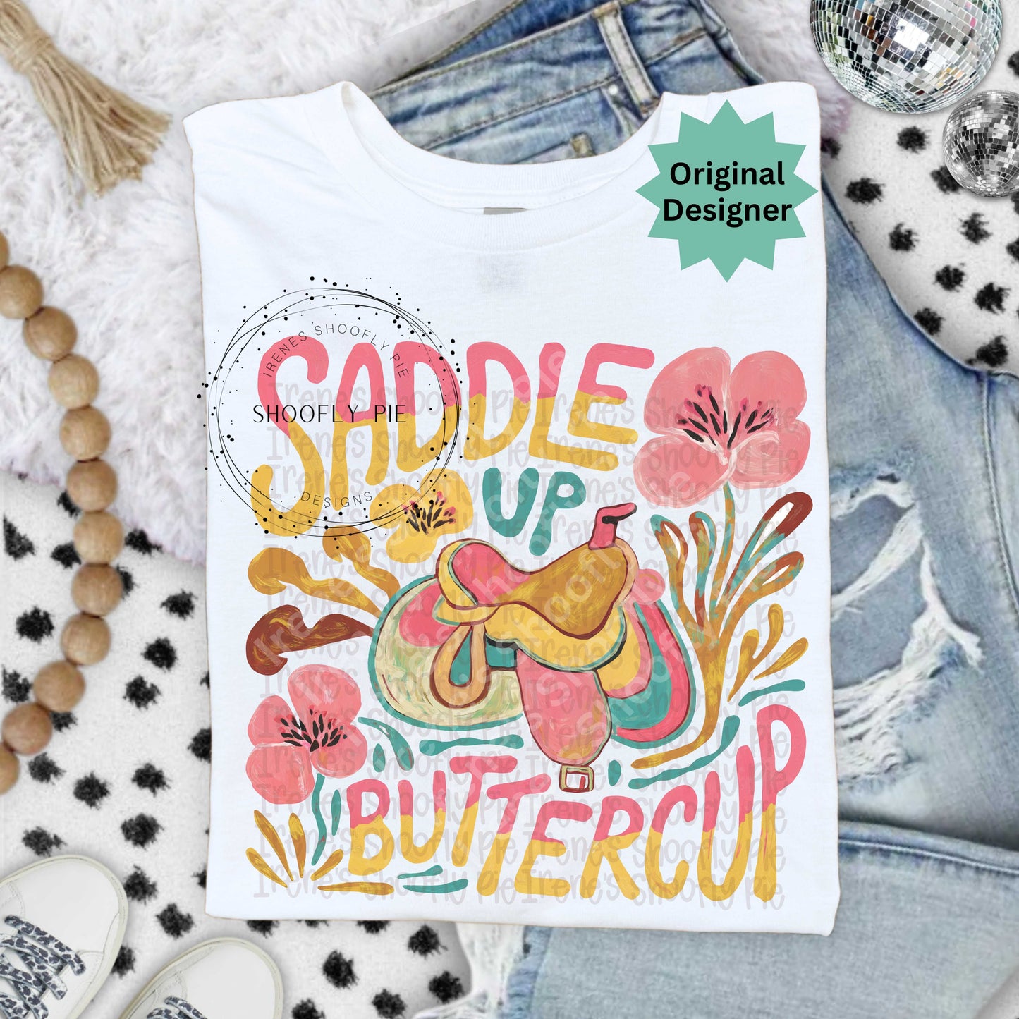 Saddle Up Buttercup Mental Health PNG