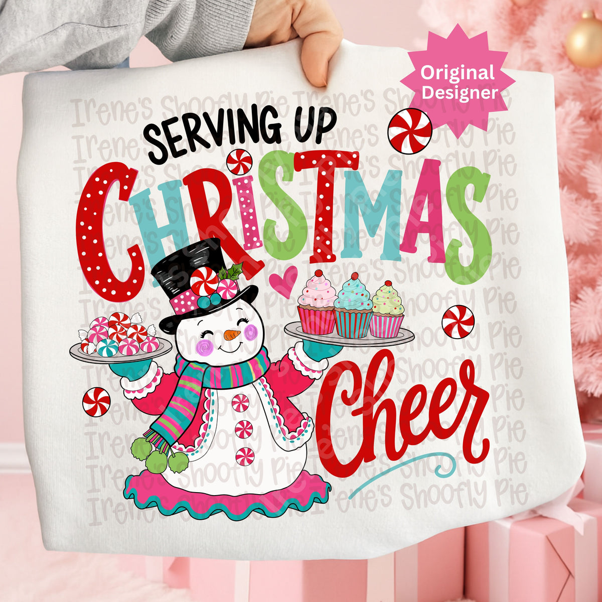 Serving Up Christmas Cheer Snowman PNG