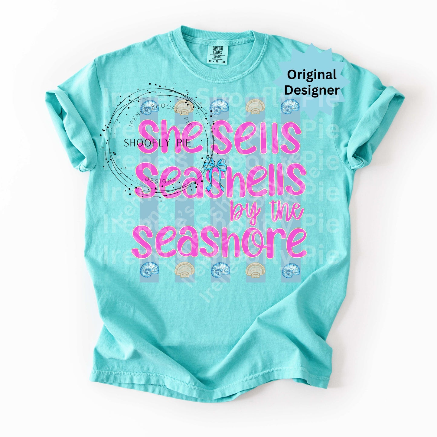 Striped She Sells Seashells By The Seashore PNG