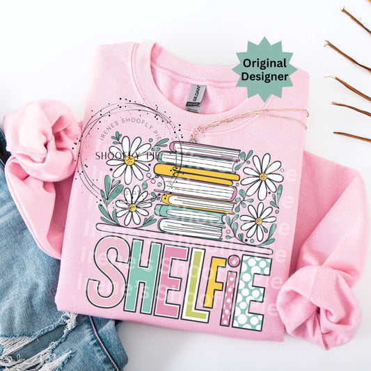 Shelfie Book Lover PNG - Librarian T-shirt Design