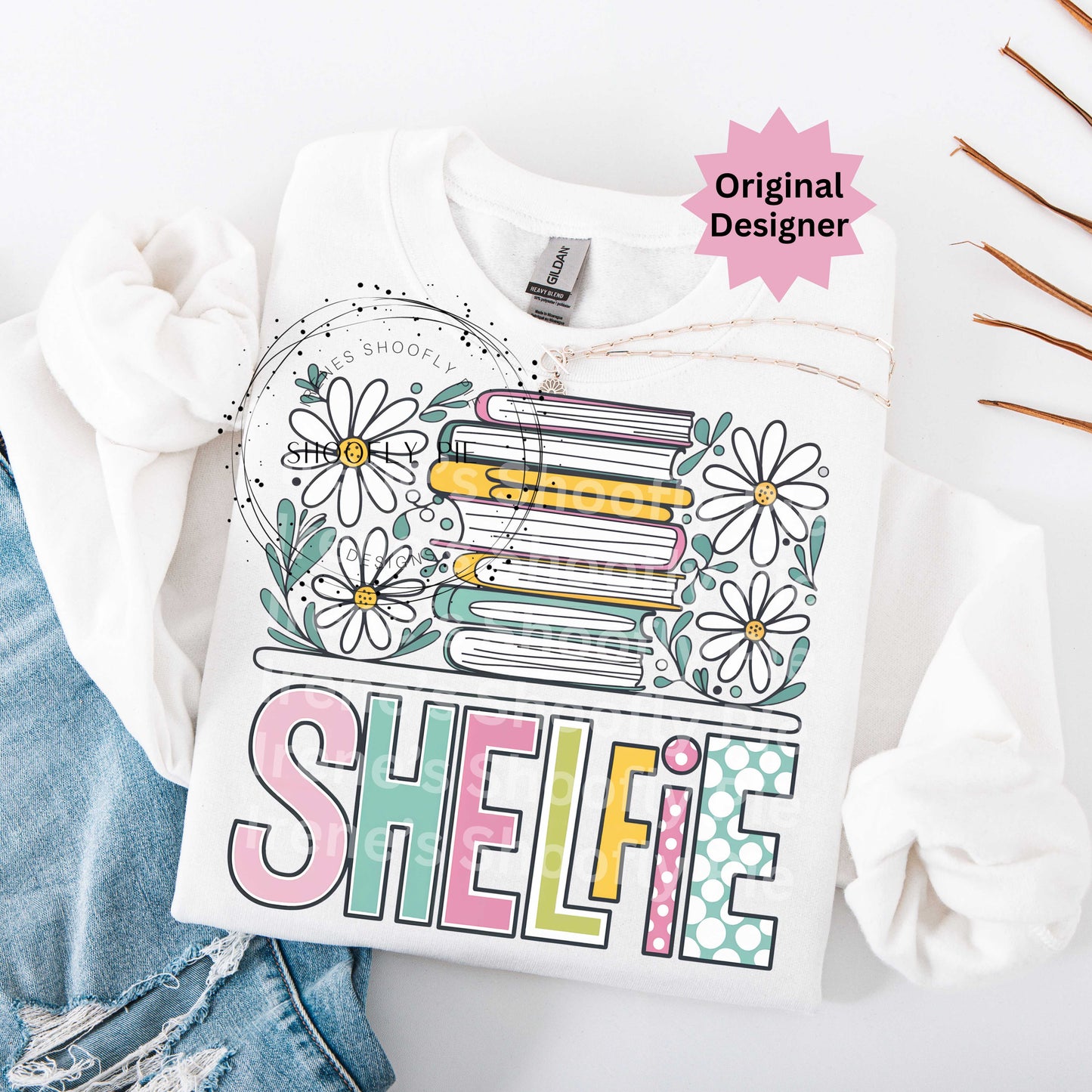 Shelfie Book Lover PNG - Librarian T-shirt Design