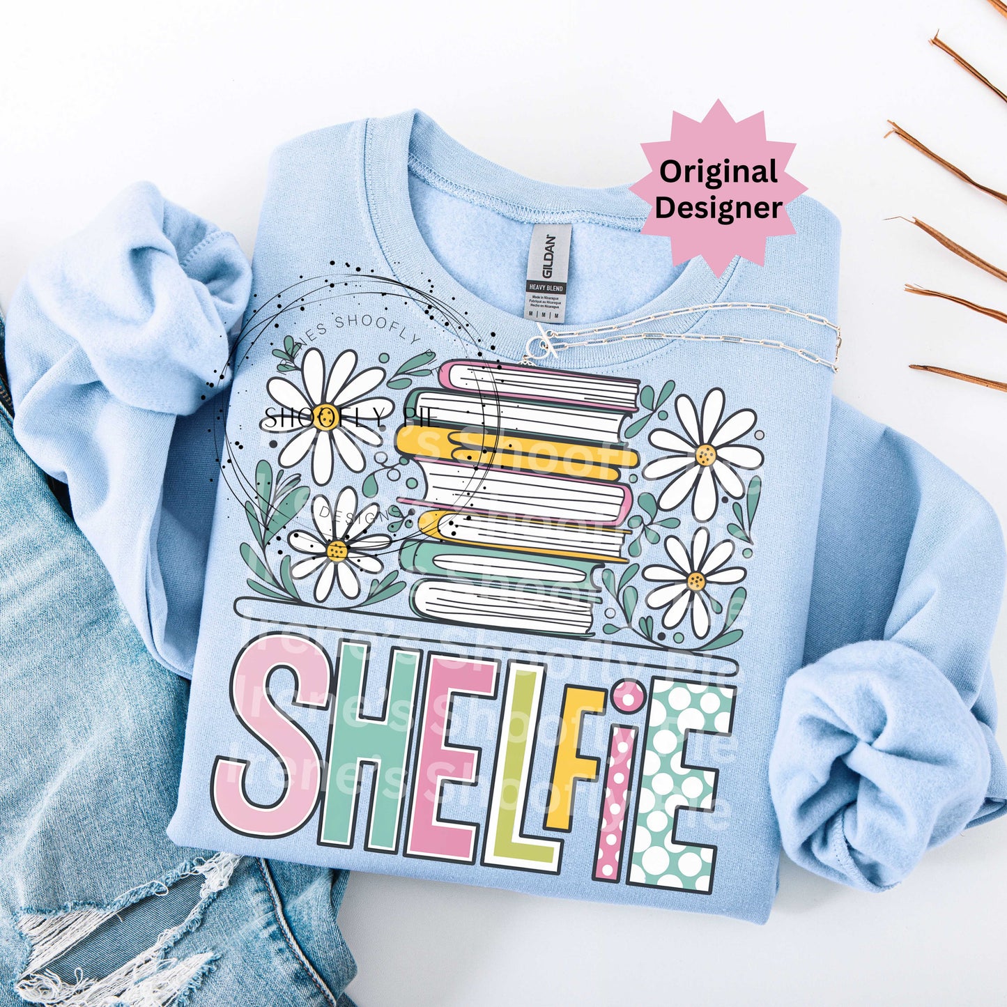 Shelfie Book Lover PNG - Librarian T-shirt Design