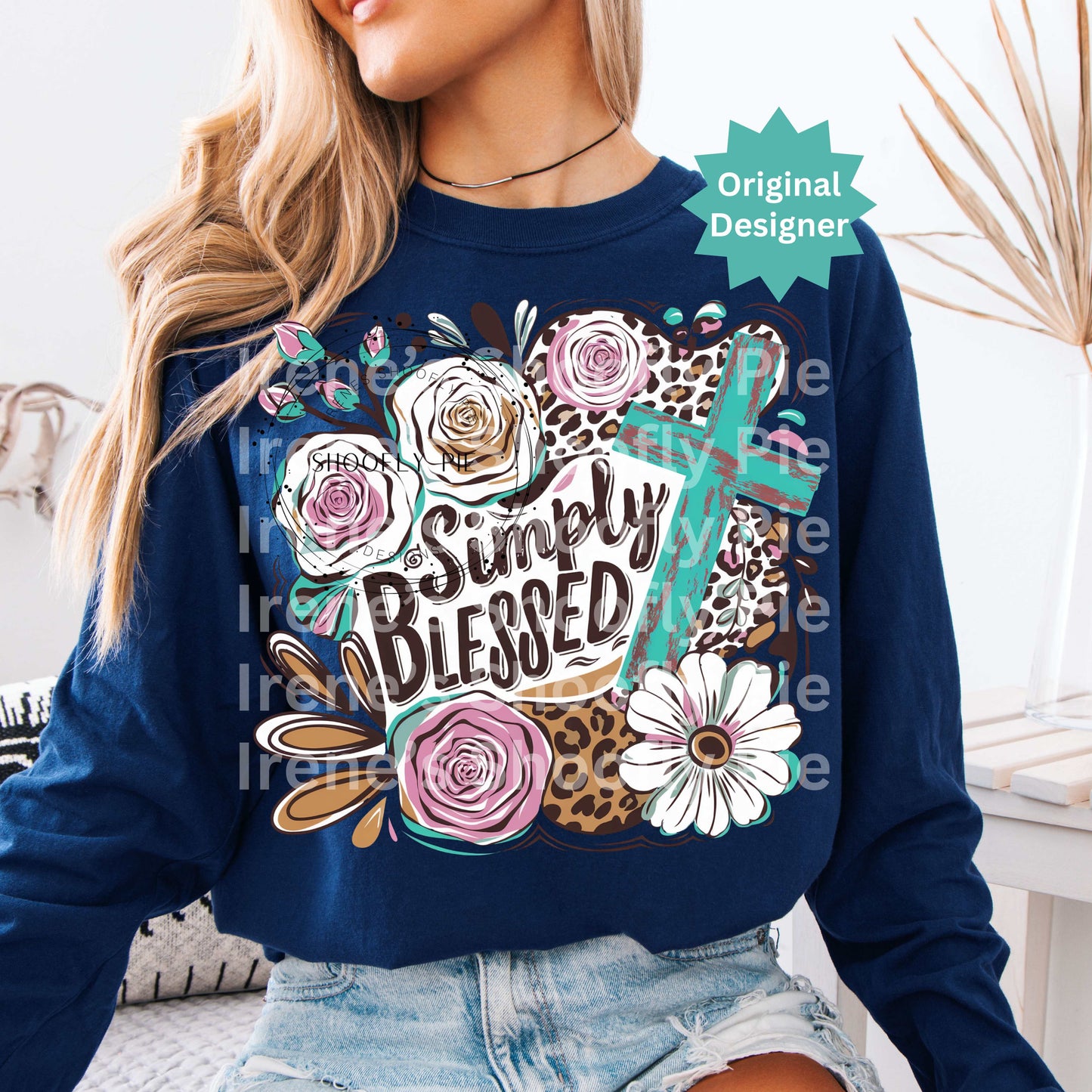 Simply Blessed Christian Bible Verse PNG