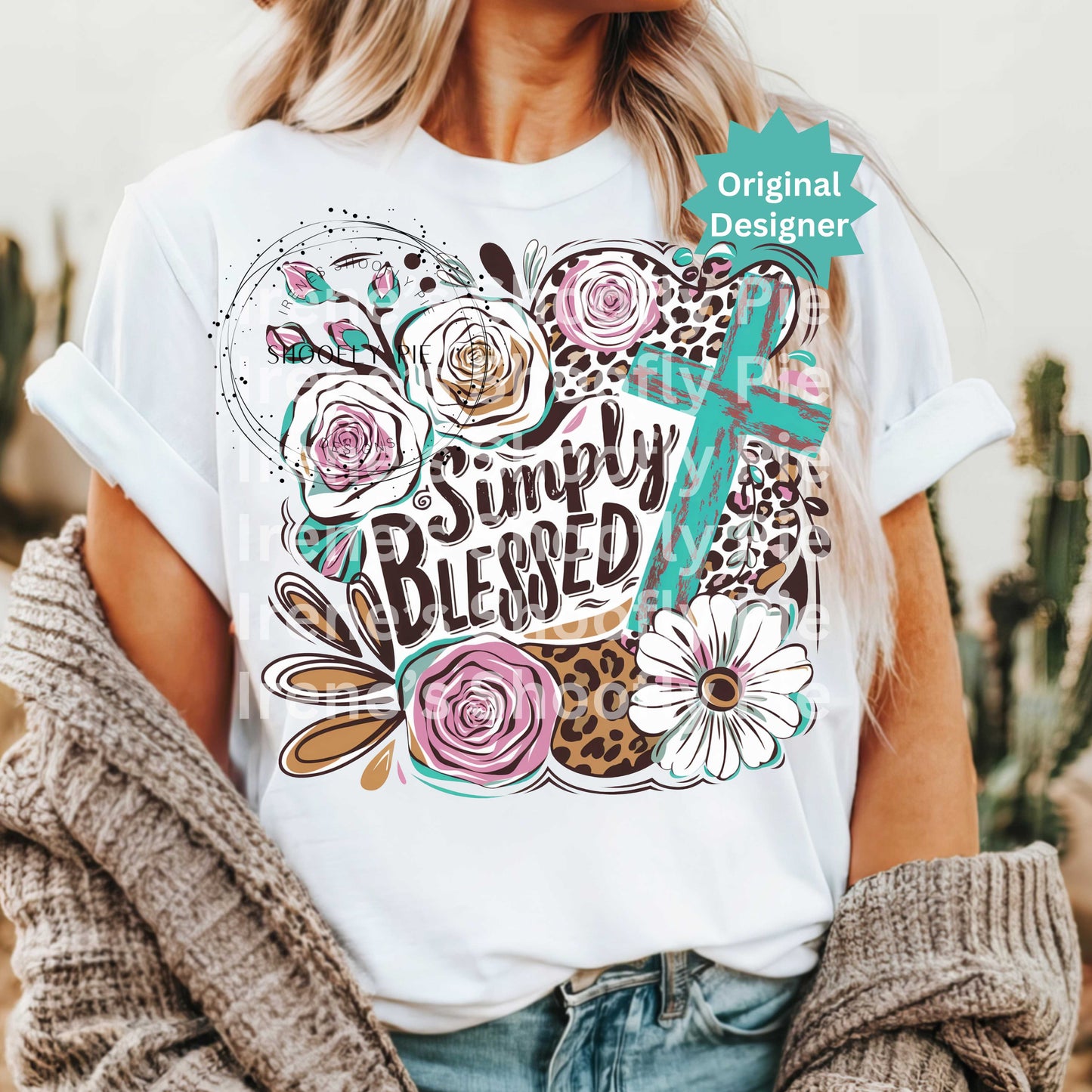 Simply Blessed Christian Bible Verse PNG