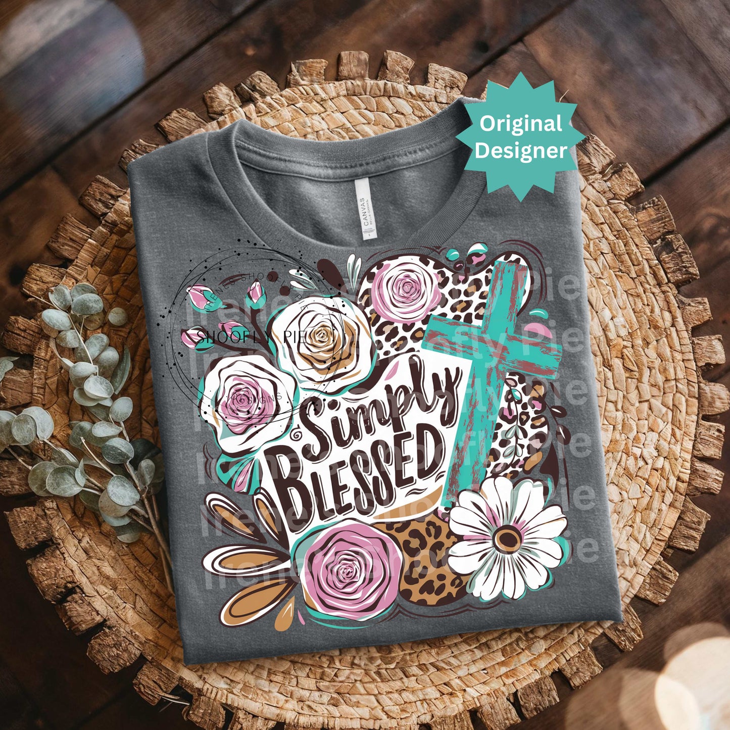 Simply Blessed Christian Bible Verse PNG