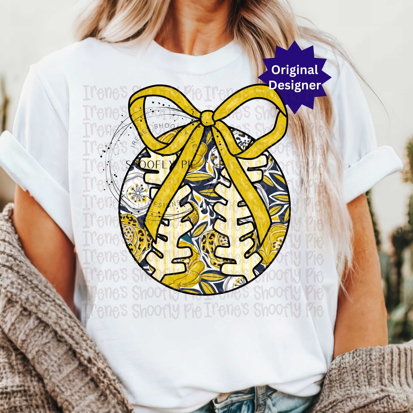 Floral Coquette Softball Baseball PNG