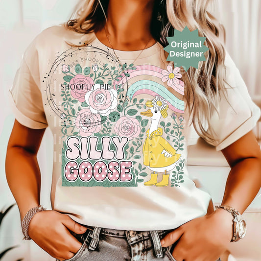 Spring Floral Silly Goose Png