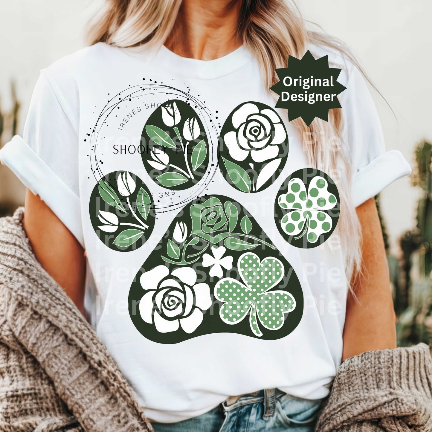 St. Patrick's Day Dog Paw Png - St. Patrick's Day Dog Mom Design Png