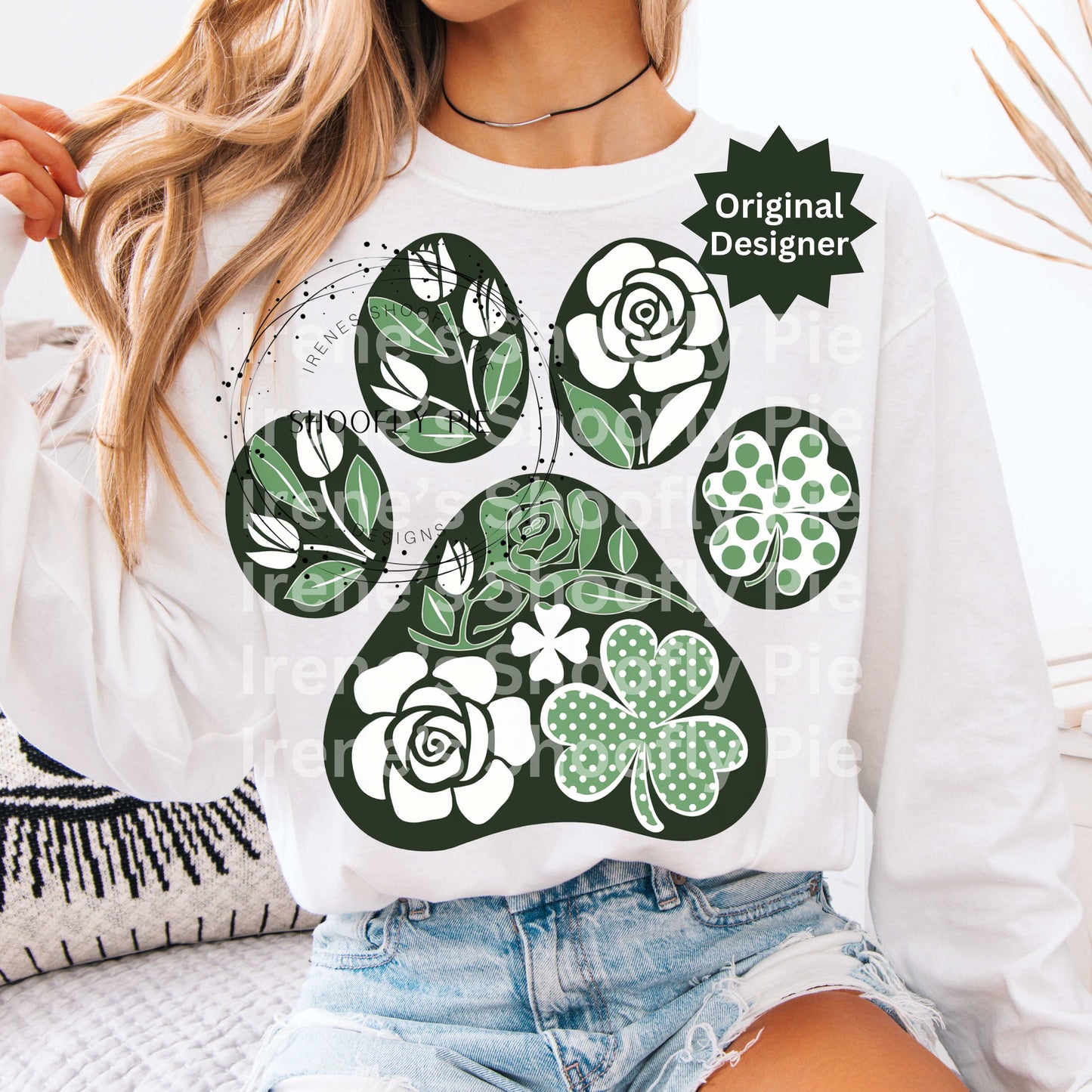 St. Patrick's Day Dog Paw Png - St. Patrick's Day Dog Mom Design Png