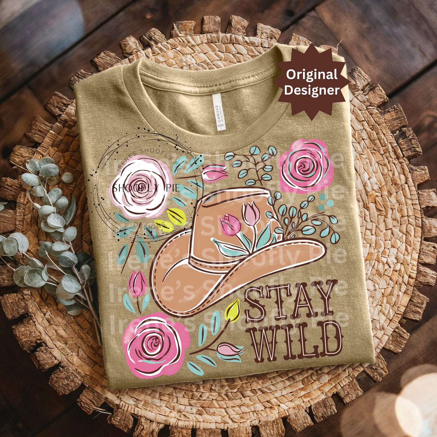 Western Stay Wild Floral PNG