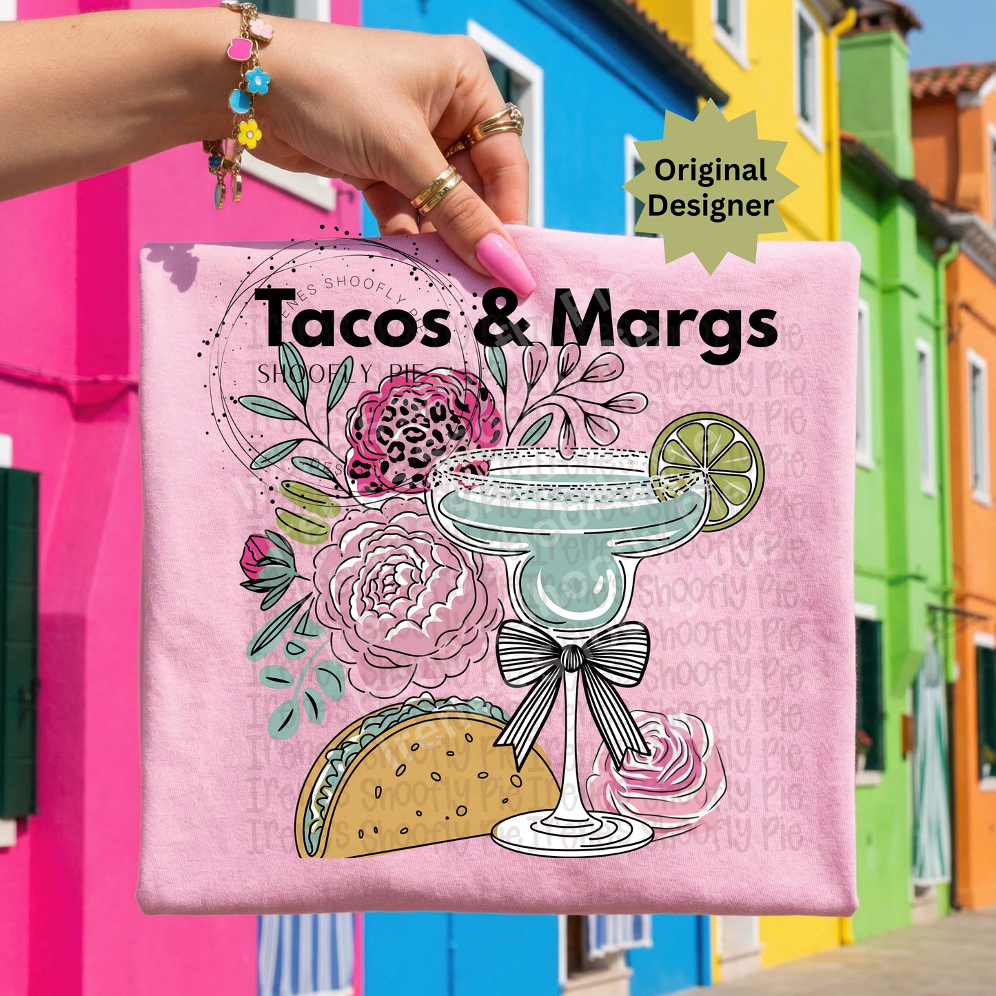 Floral Tacos and Margaritas PNG