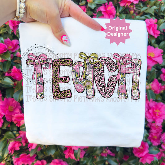 Coquette Floral Teach PNG