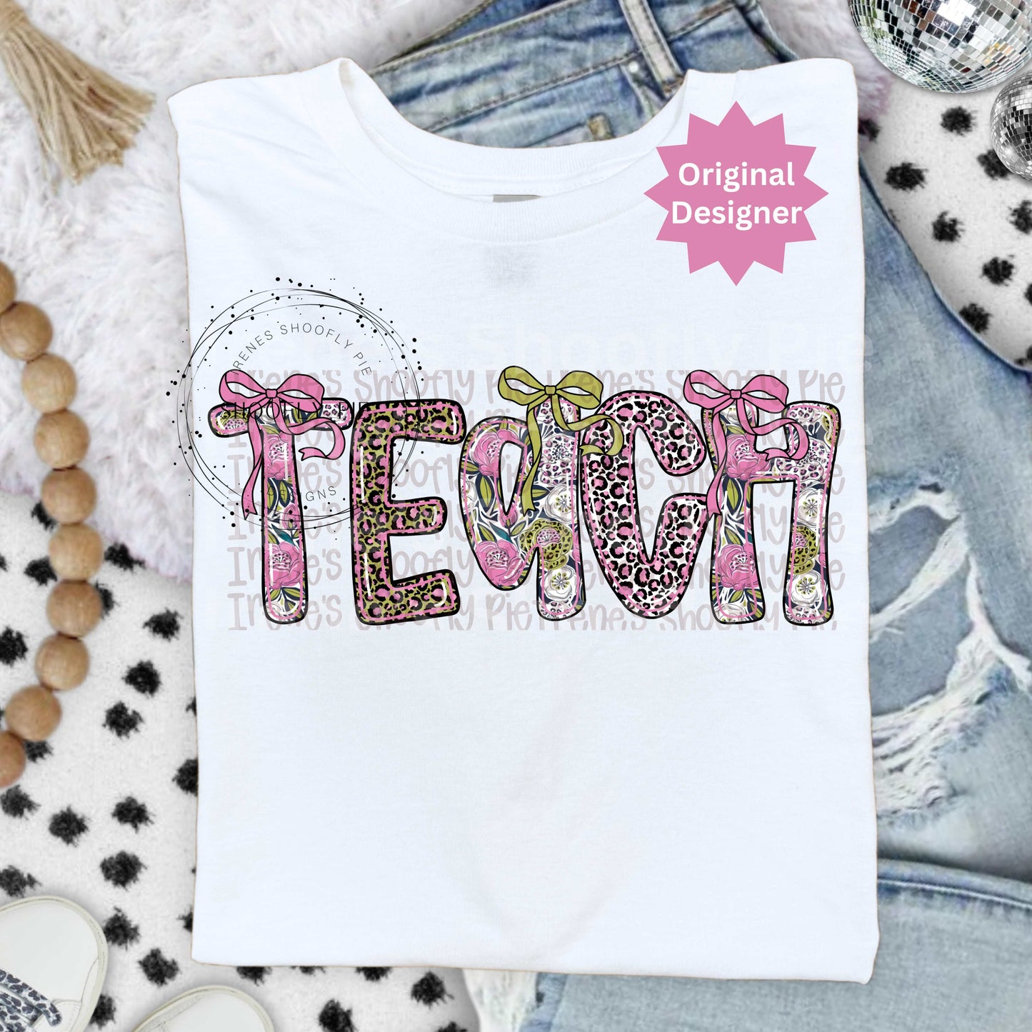 Coquette Floral Teach PNG