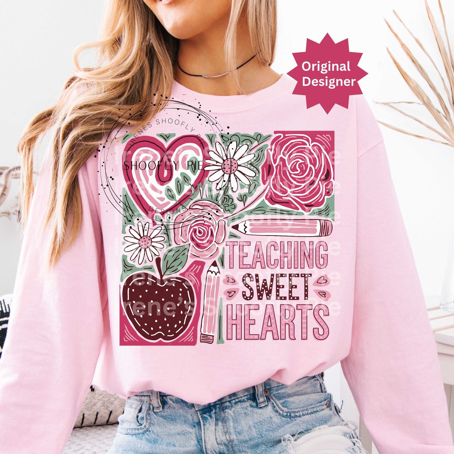 Teaching Sweet Hearts PNG, Teacher's Valentine's T-shirt PNG