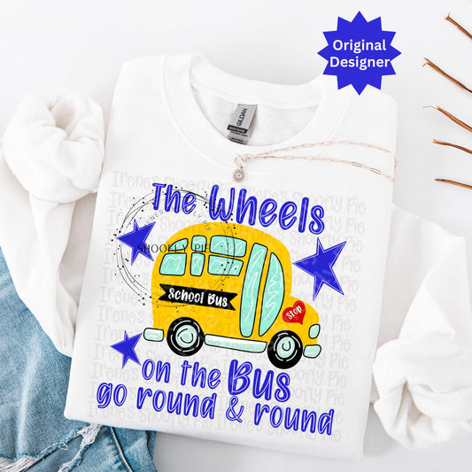 Wheels on The Bus Go Round and Round - School Bus Driver Png