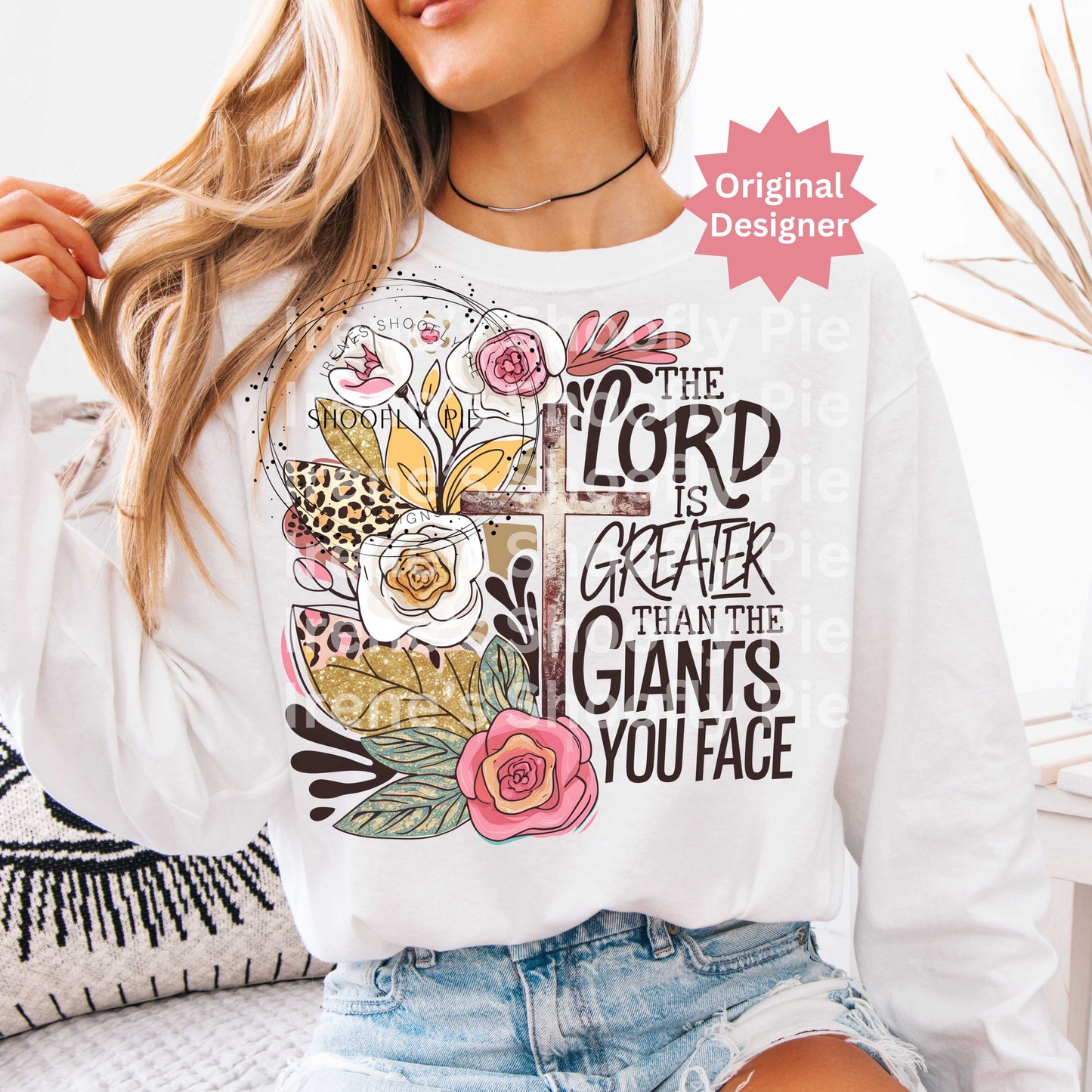 The Lord Is Greater Than the Giants You Face PNG - Christian Inspirational PNG