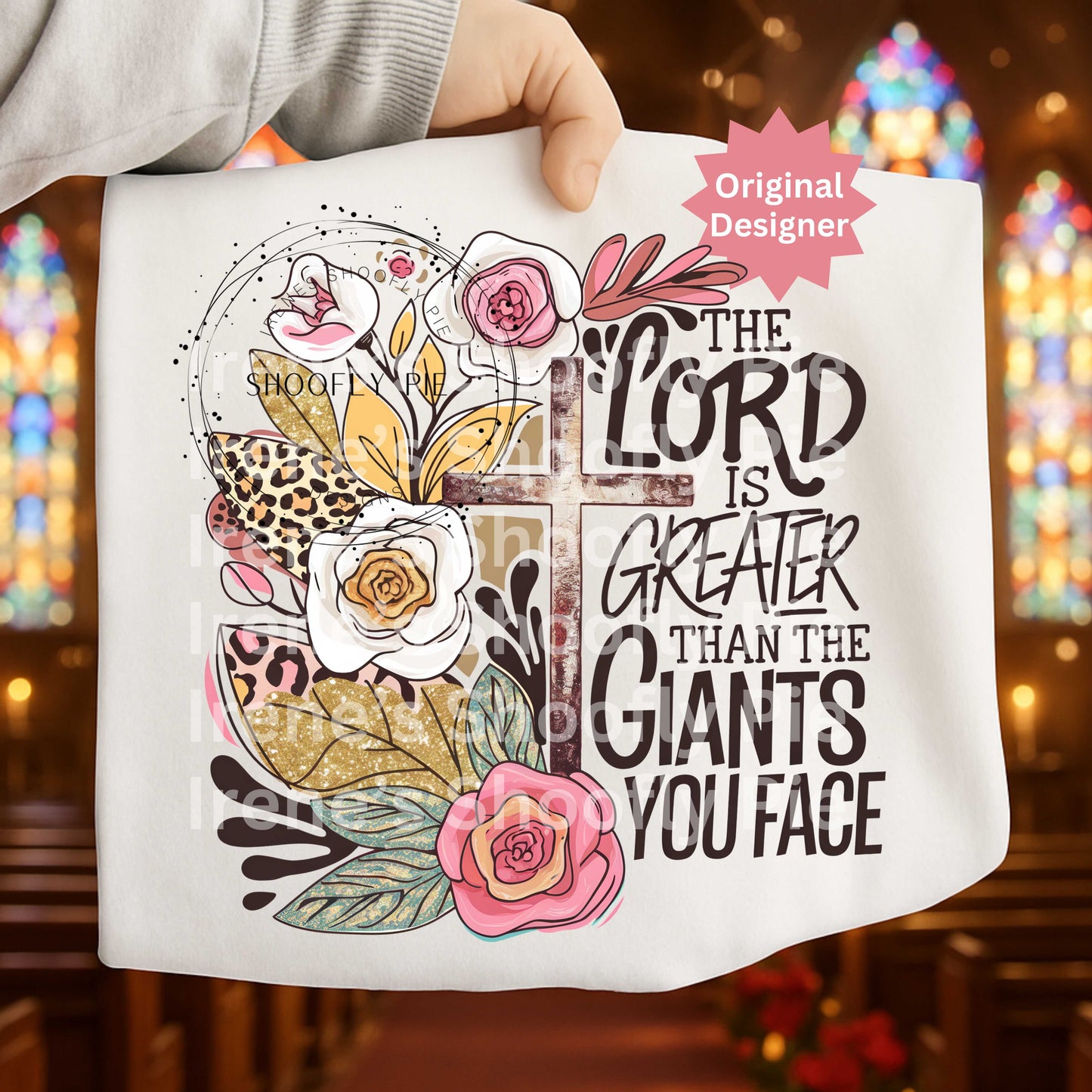 The Lord Is Greater Than the Giants You Face PNG - Christian Inspirational PNG