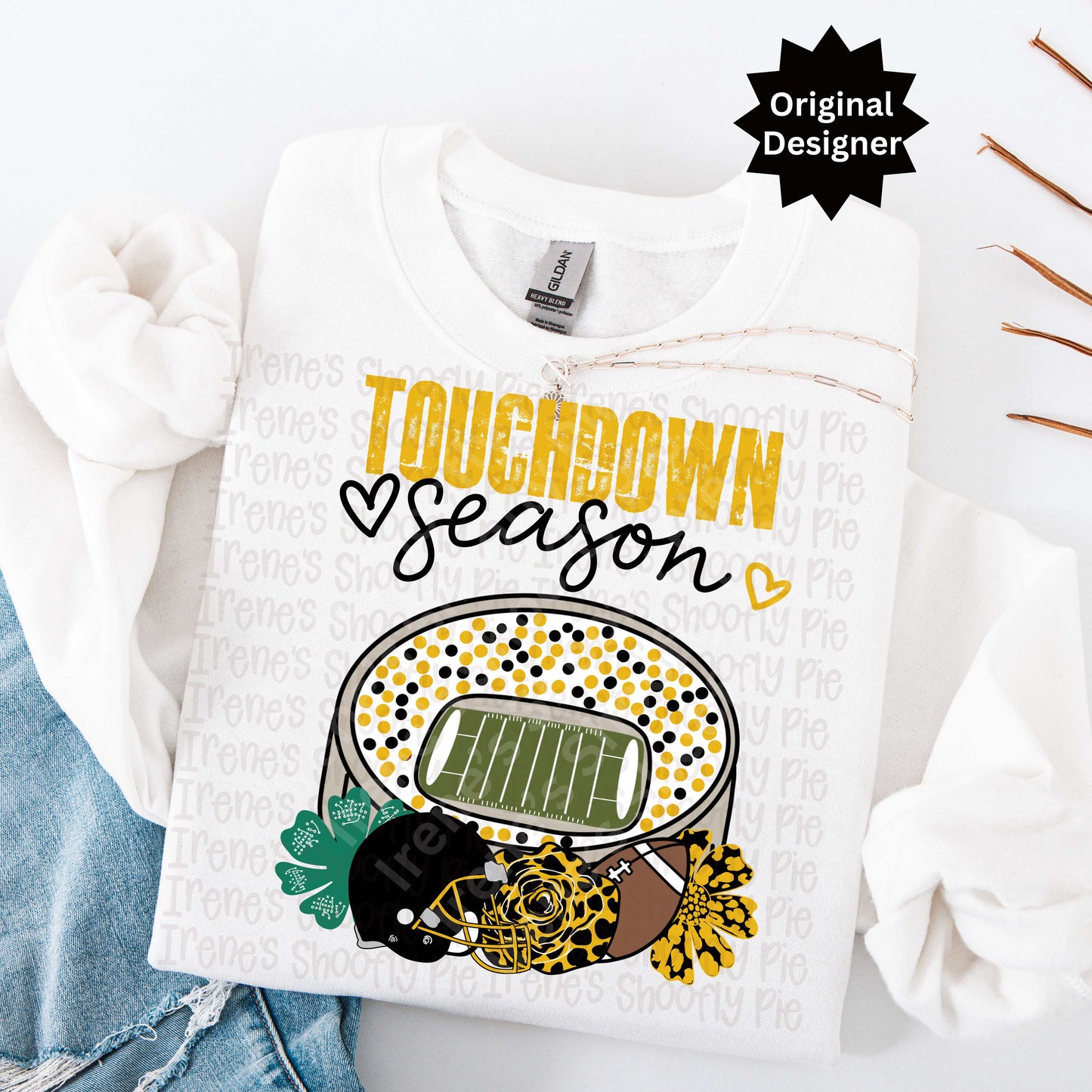 Touchdown Season Black and Yellow PNG