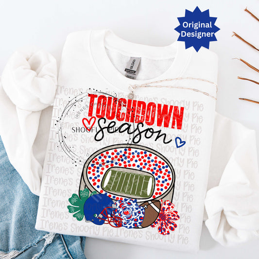 Touchdown Season Blue and Red PNG