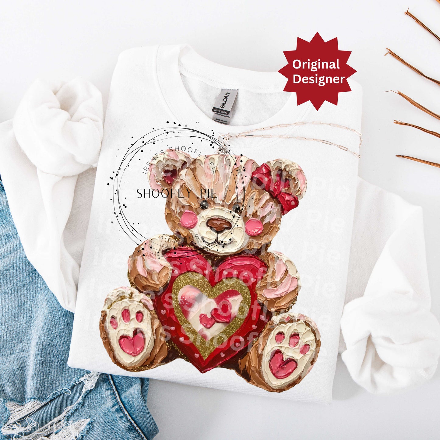 Valentine's Day Coquette Girl Teddy Bear Png