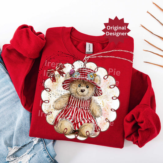 Vintage Framed Teddy Bear PNG