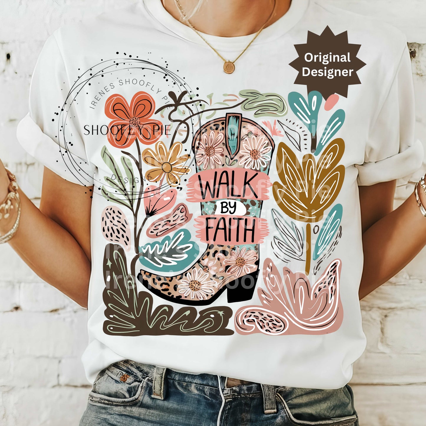Walk By Faith PNG, Christian Sublimation Design, Bible Verse Tee PNG