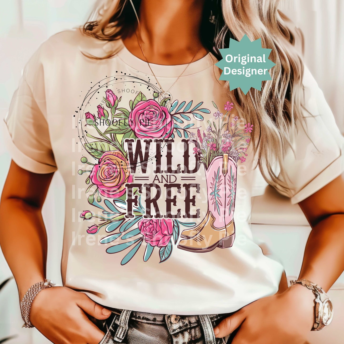 Wild and Free Floral Country PNG